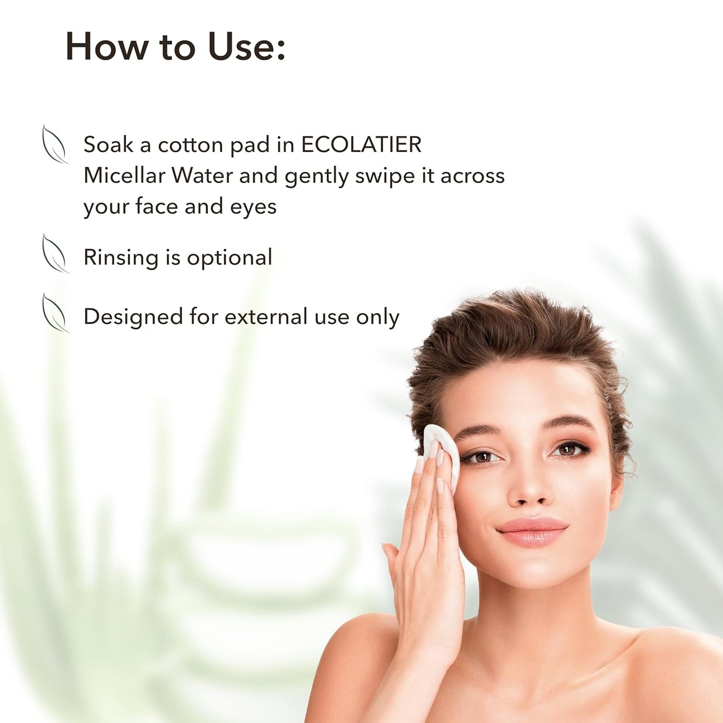 Organic Aloe Vera Cleansing & Moisturizing Micellar Water, 250ml - 98.8% Natural, Vegan make up - Gentle Makeup Remover for Soft, Hydrated Skin - 8.5 Fl Oz