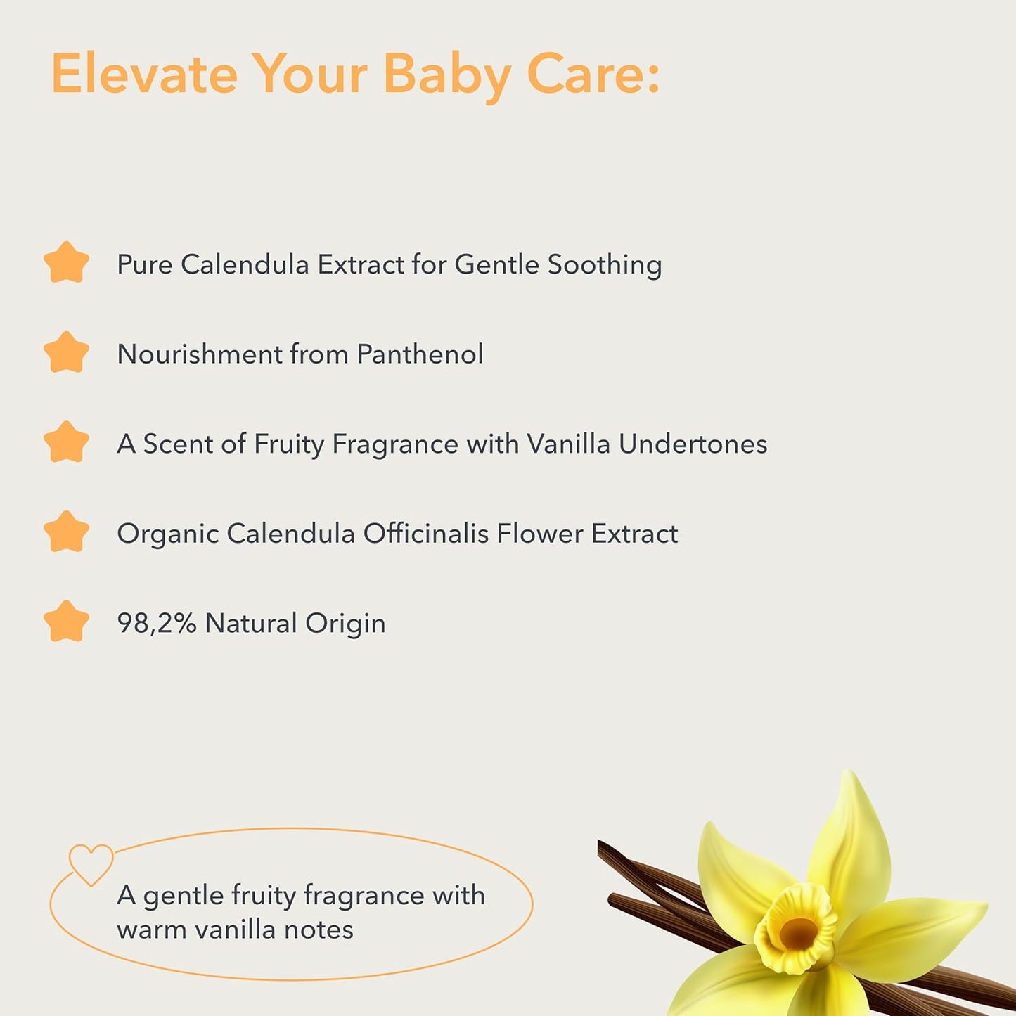 Moisturizing Baby Lotion for Daily Care, Suitable for 3+, 150ml - Calendula Extract & Panthenol, 98.2% Natural, Vegan baby lotion for newborn - Protects and Hydrates - 5.1 Fl Oz